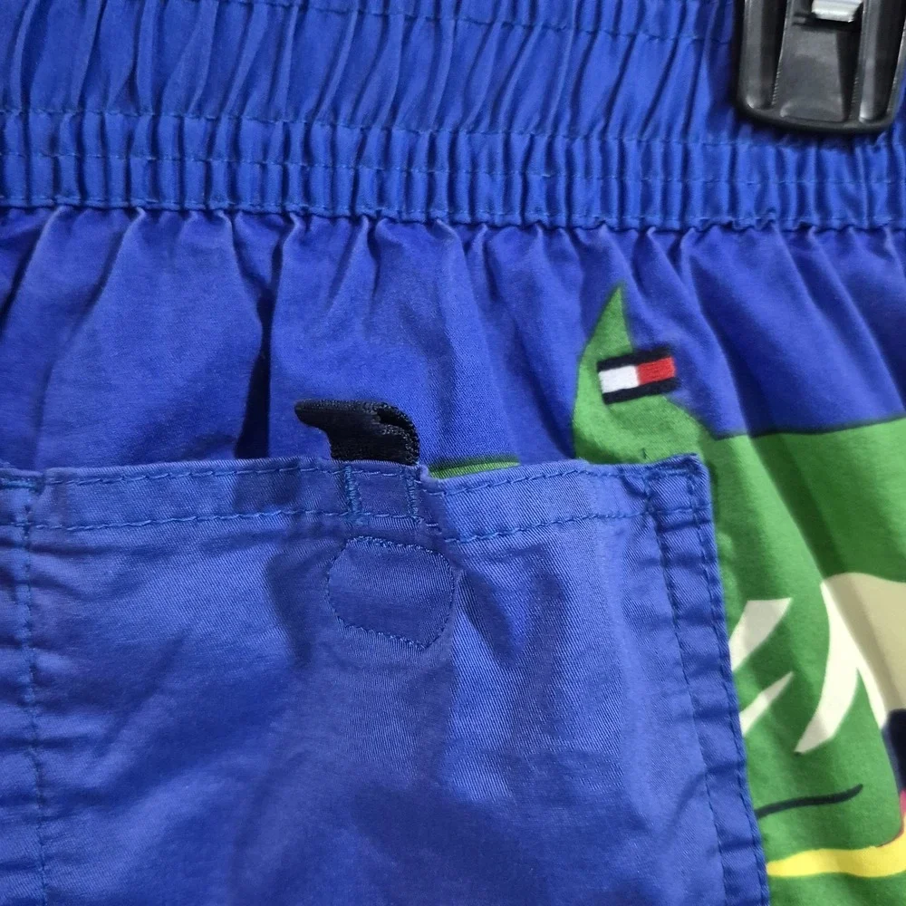 Tommy Hilfiger Swim Trunks Mens Large Tropical Hawaiian Resort Lined Surf Shorts